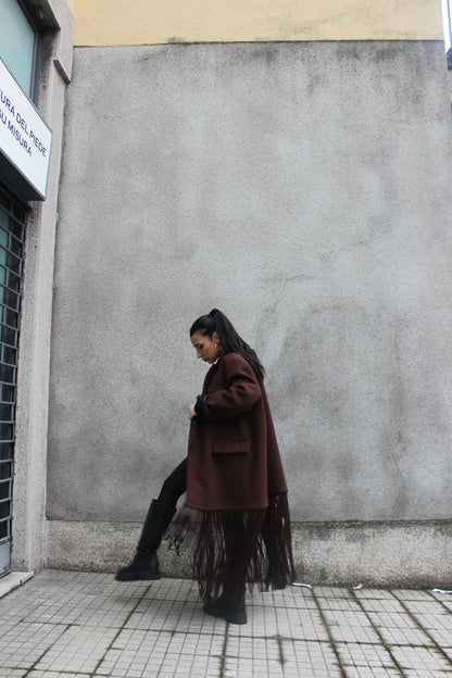 Cappotto Lumina Frange Chocolate