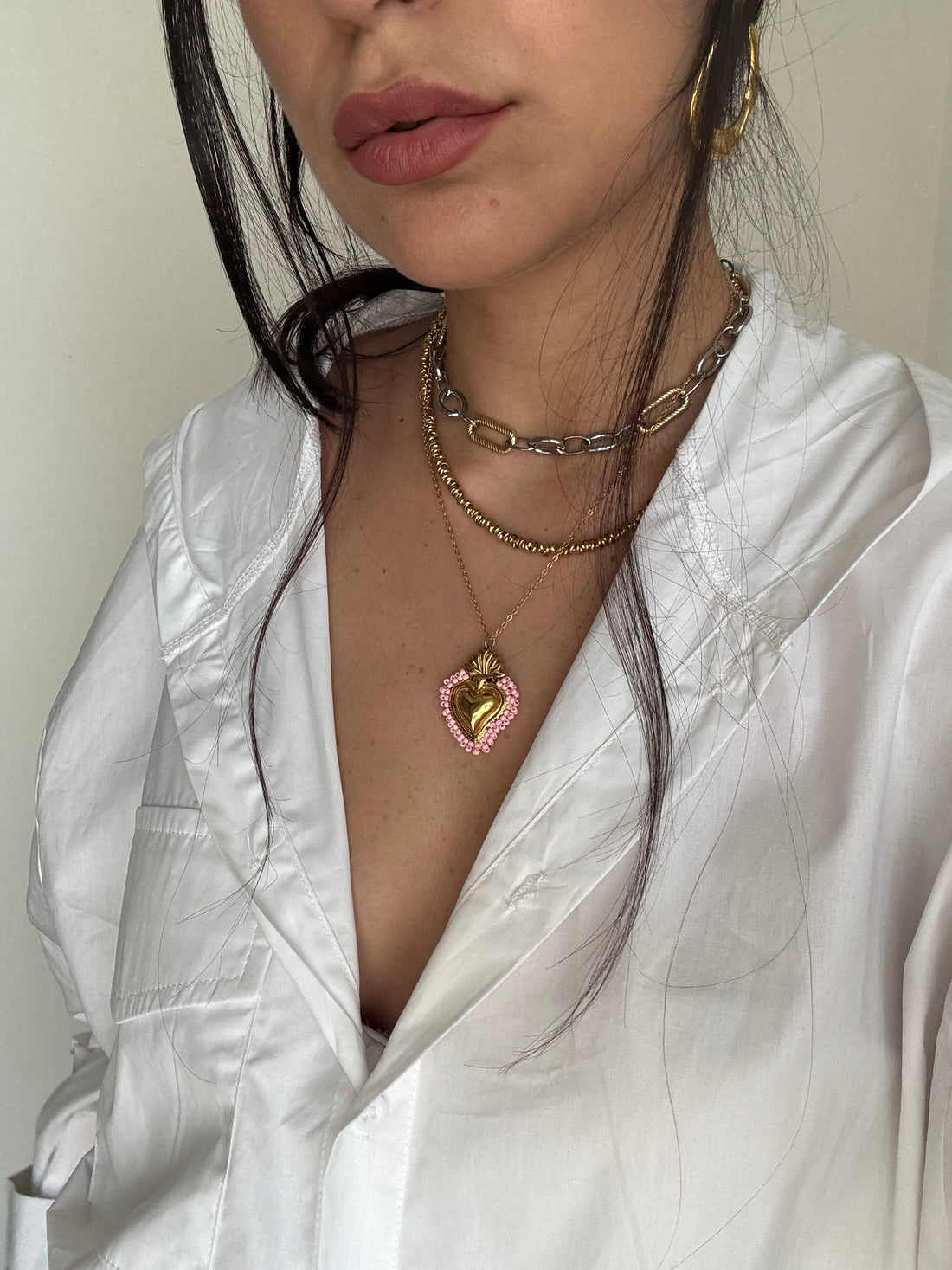 Collana cuore sacro colorato