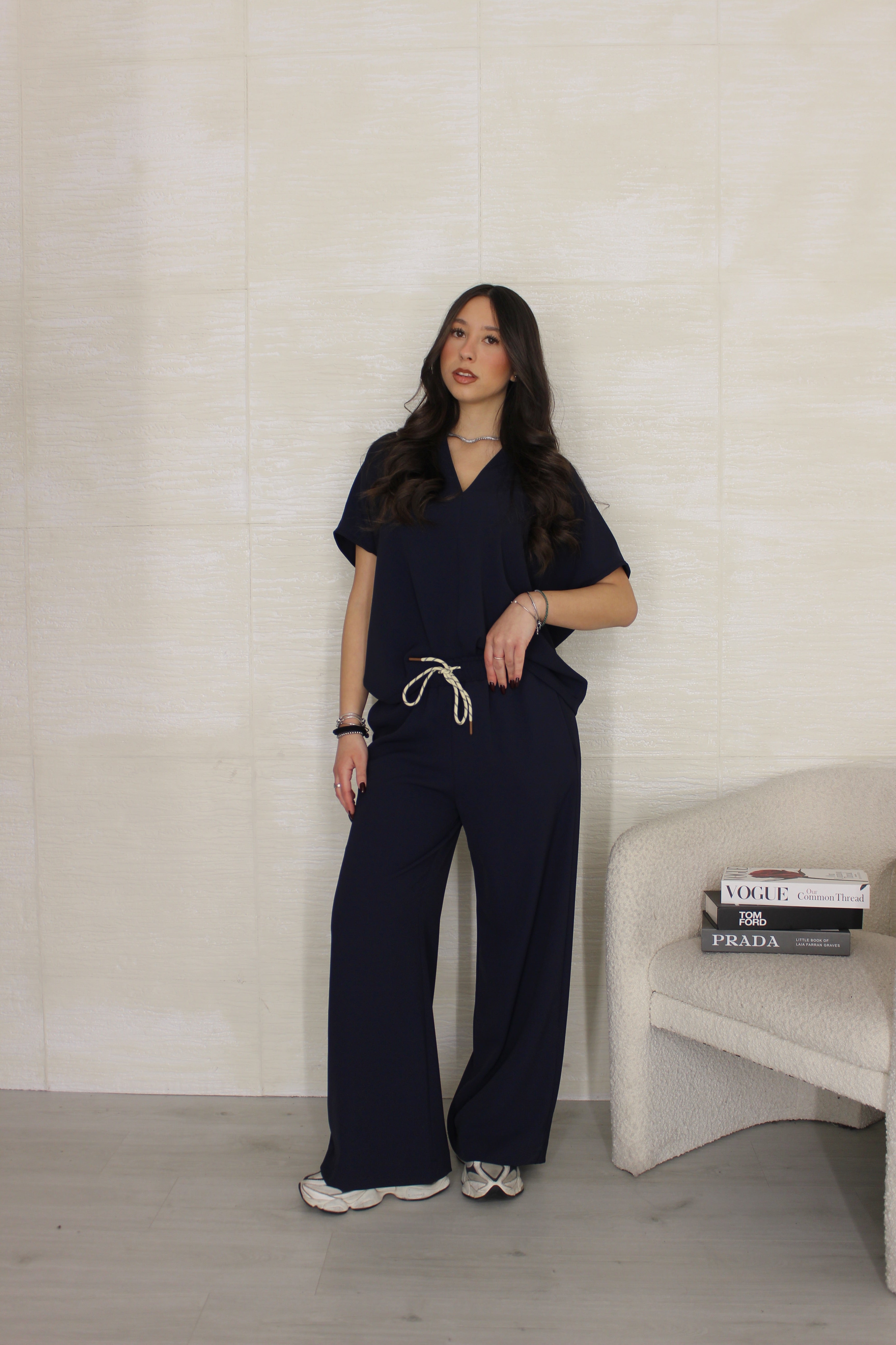 Coordinato con Blusa Blu