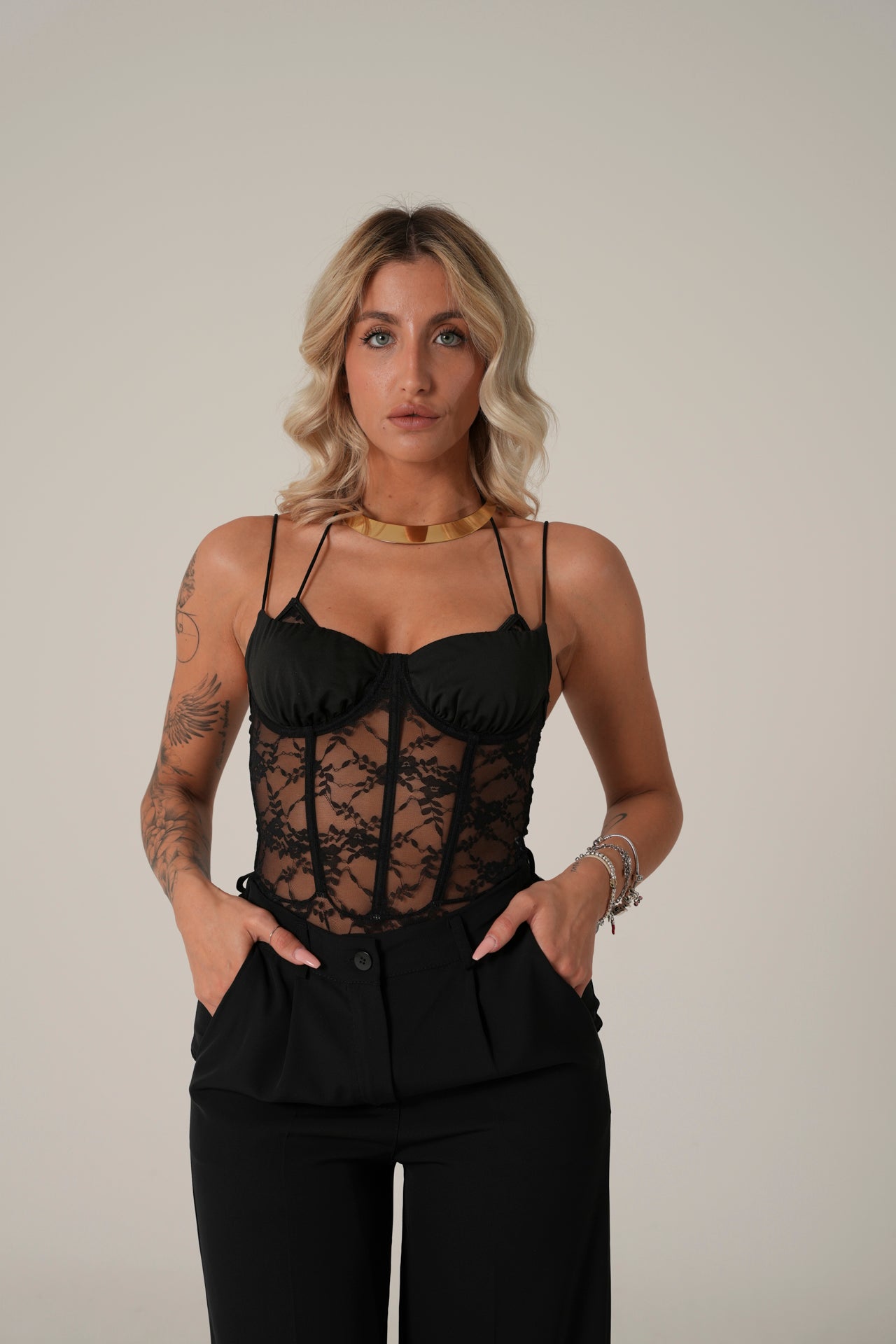 Body in pizzo steccato