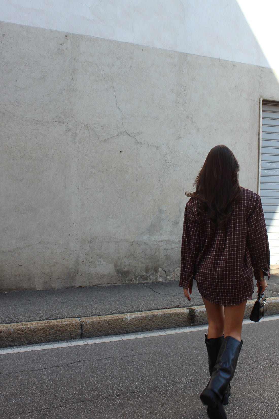 Camicia check bordeaux