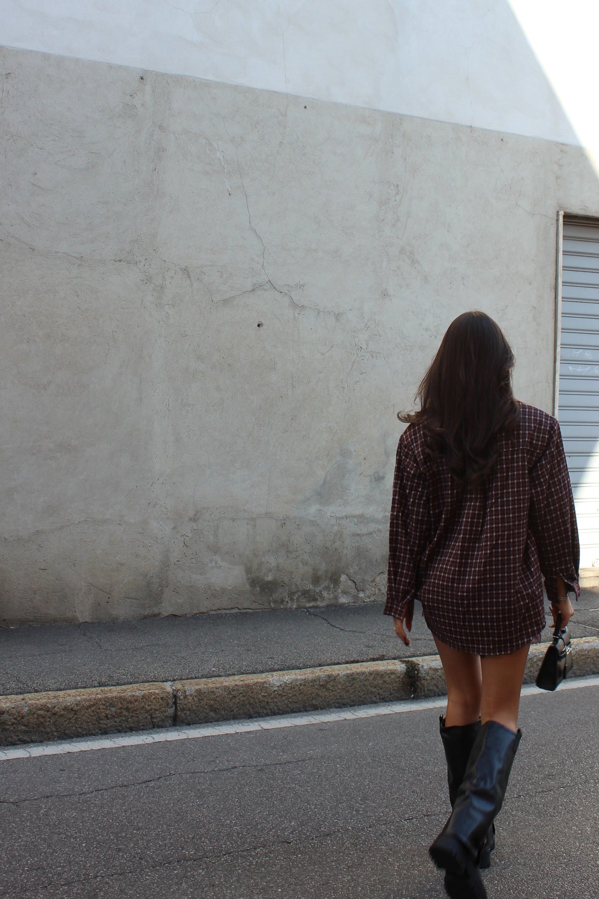 Camicia check bordeaux