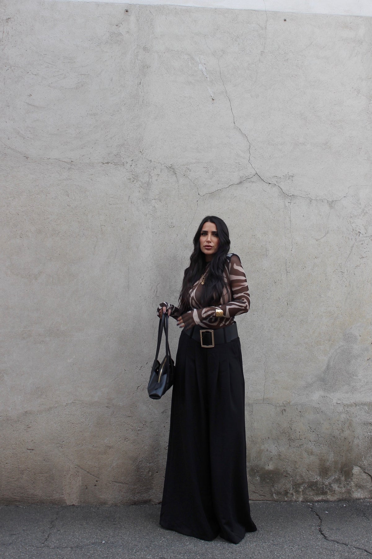 Pantalone palazzo nero