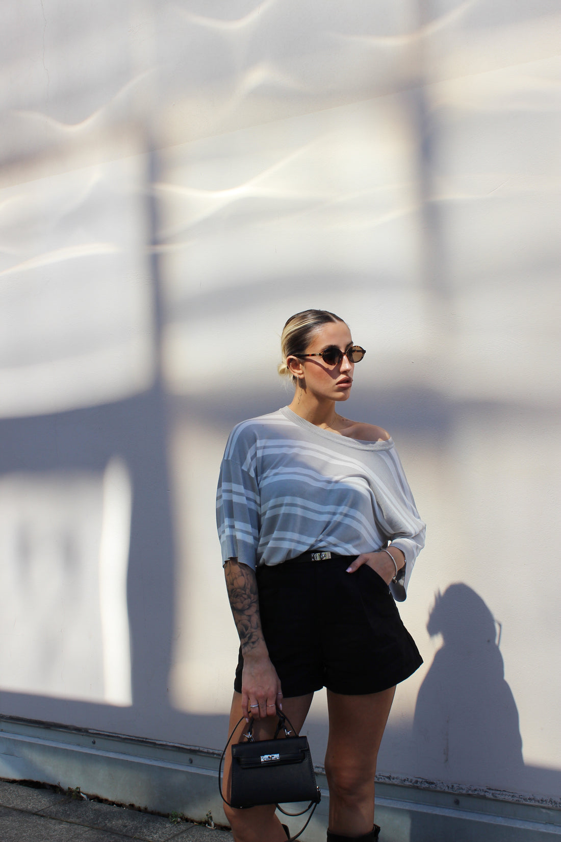 Maglia misto seta Grigio