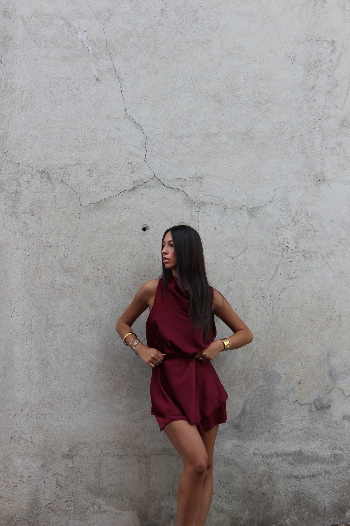 playsuit Noel bordeaux