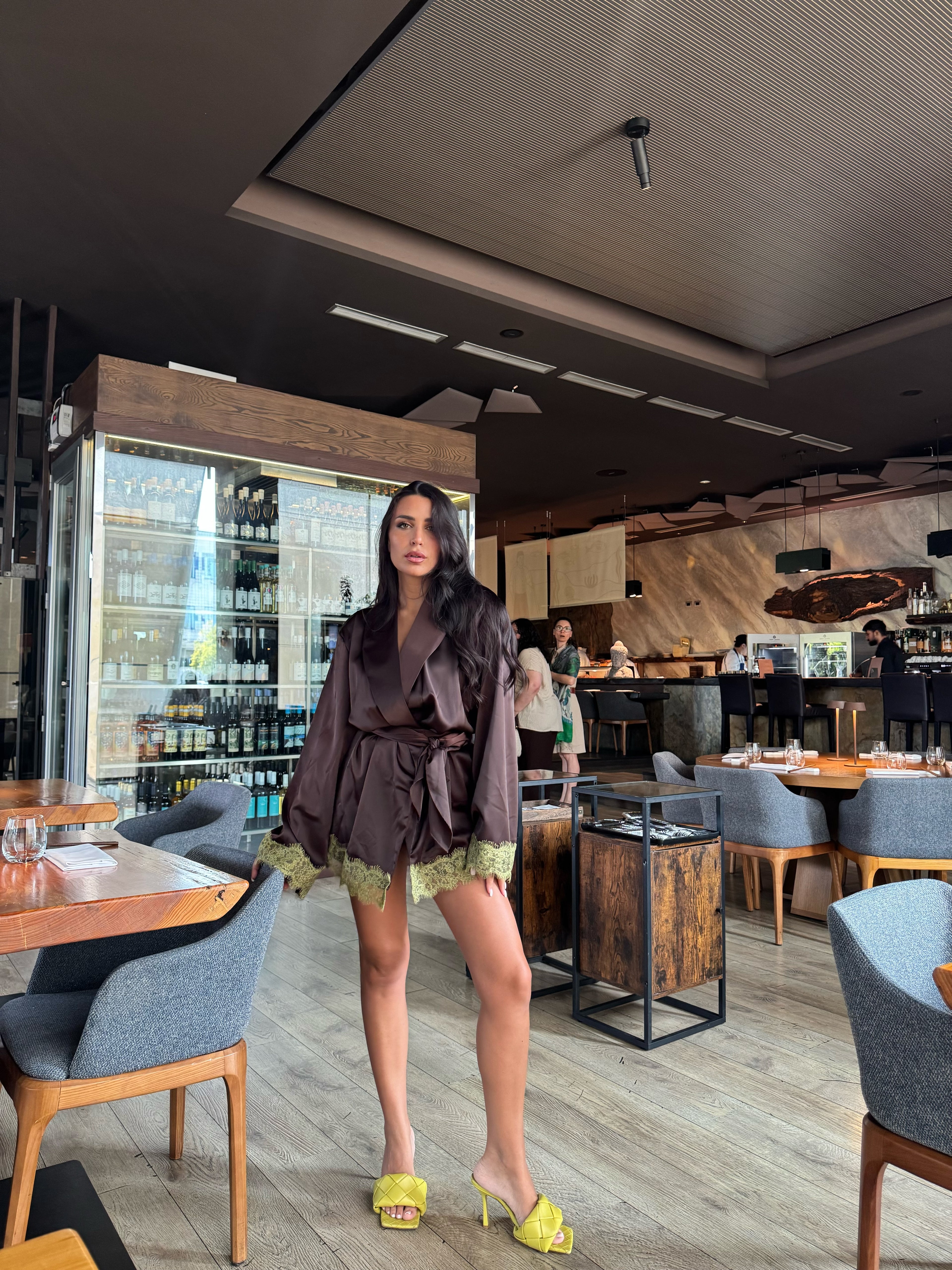 Abito kimono Chantal cioccolato