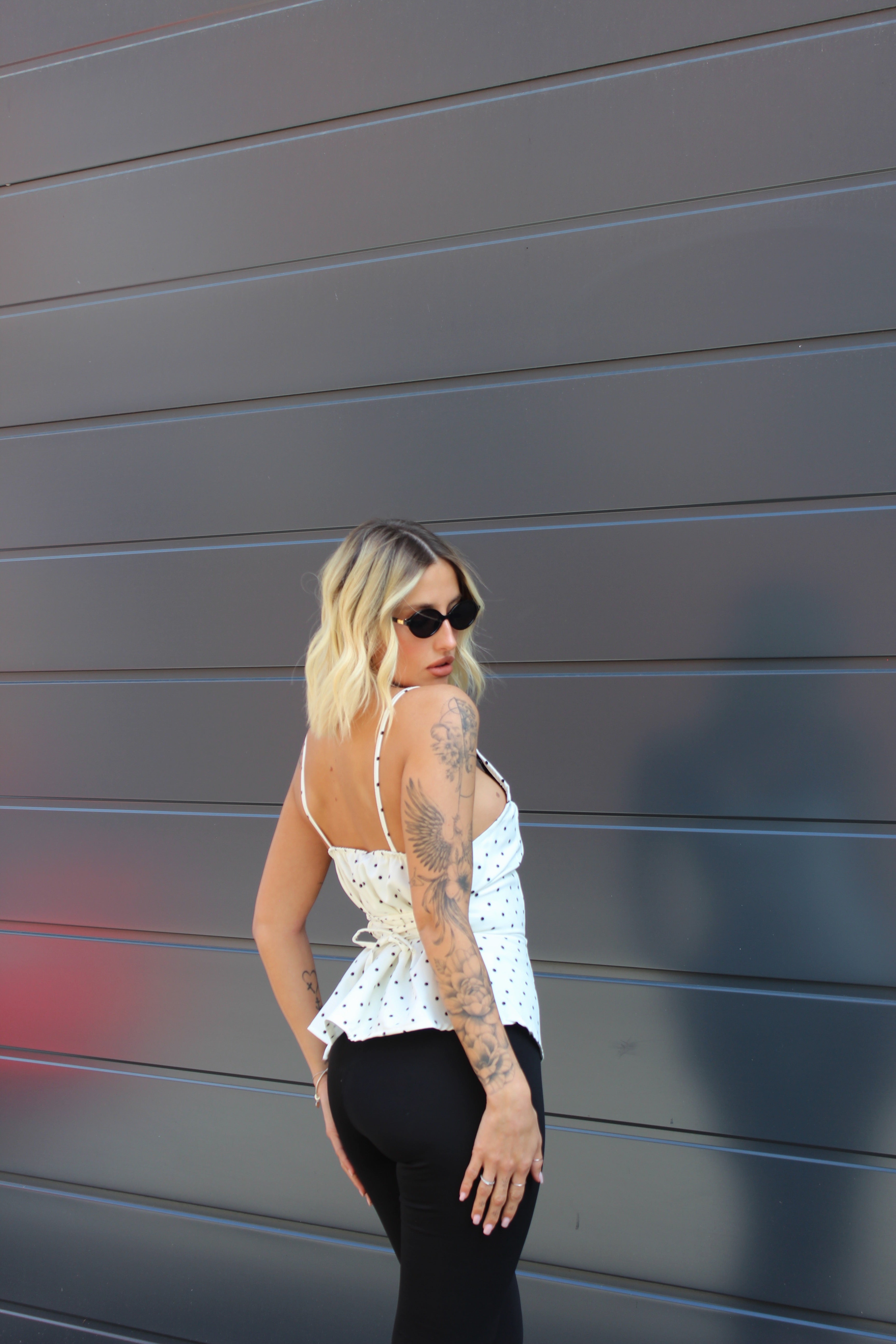Top Pois bianco