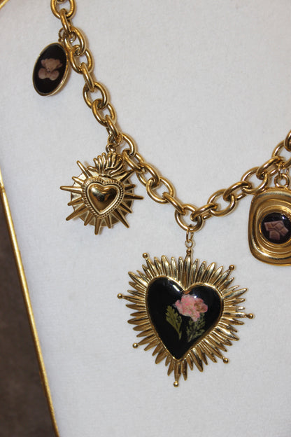 collana Sacro cuore nera