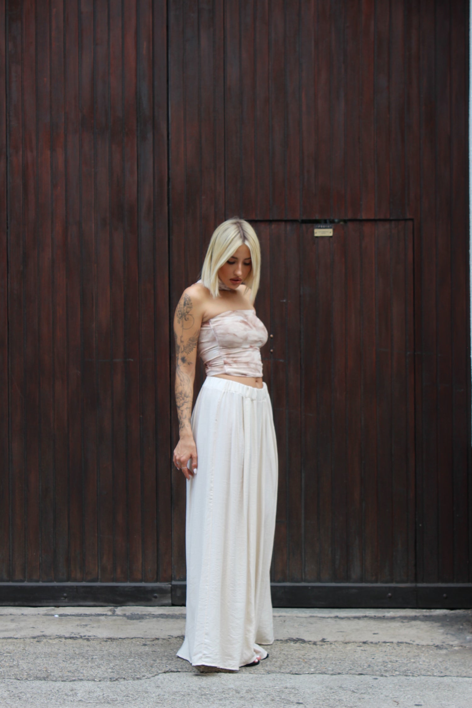 Pantalone viscosa Panna