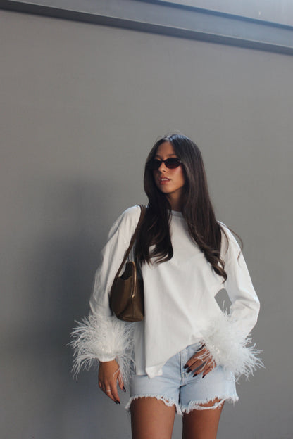 Maxi t-shirt plumage