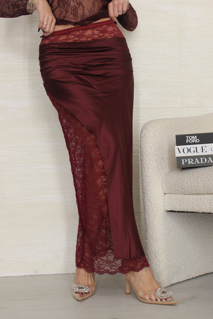 Gonna Lumina Pizzo Bordeaux