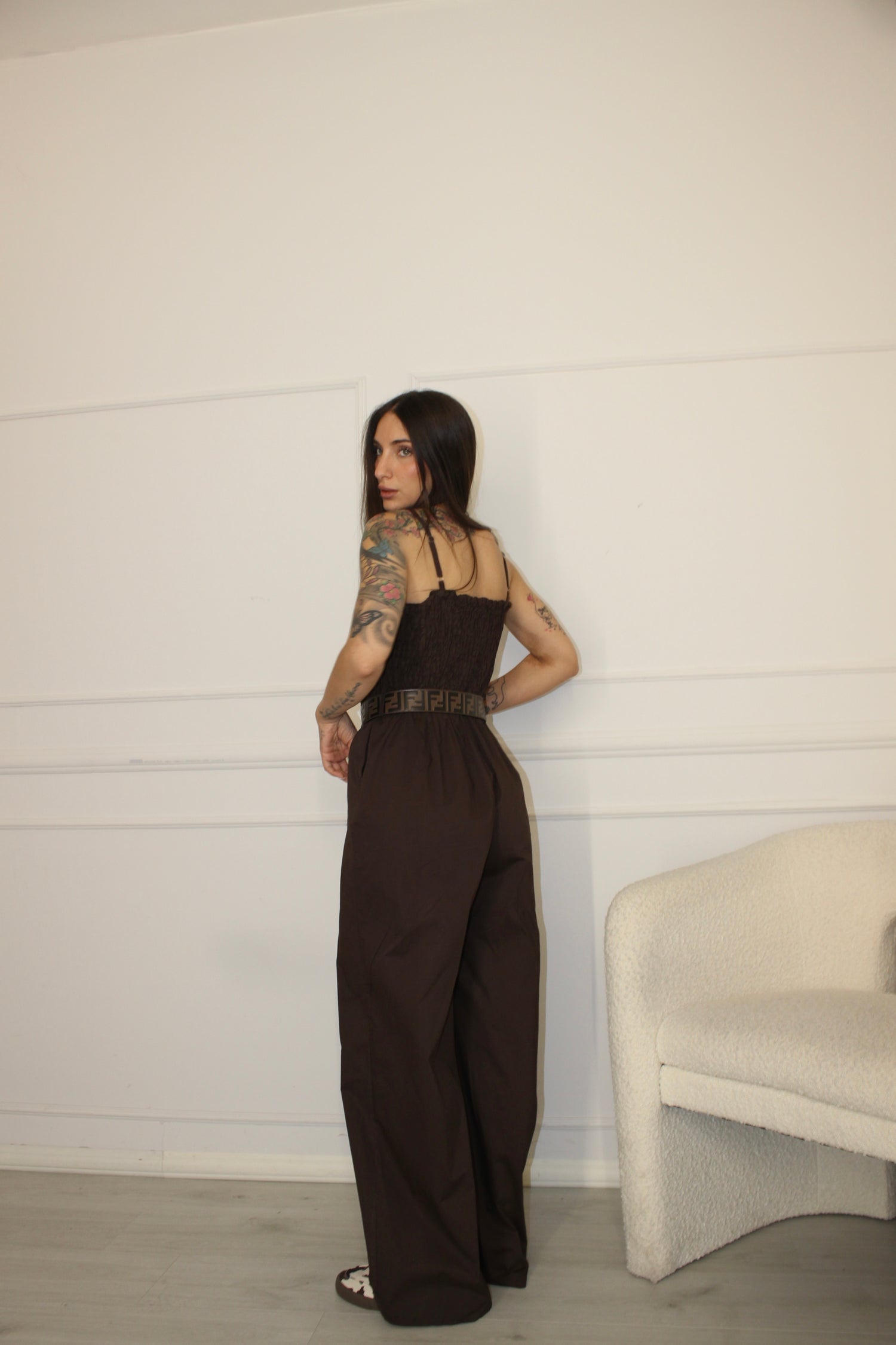 Jumpsuit in Cotone Nero