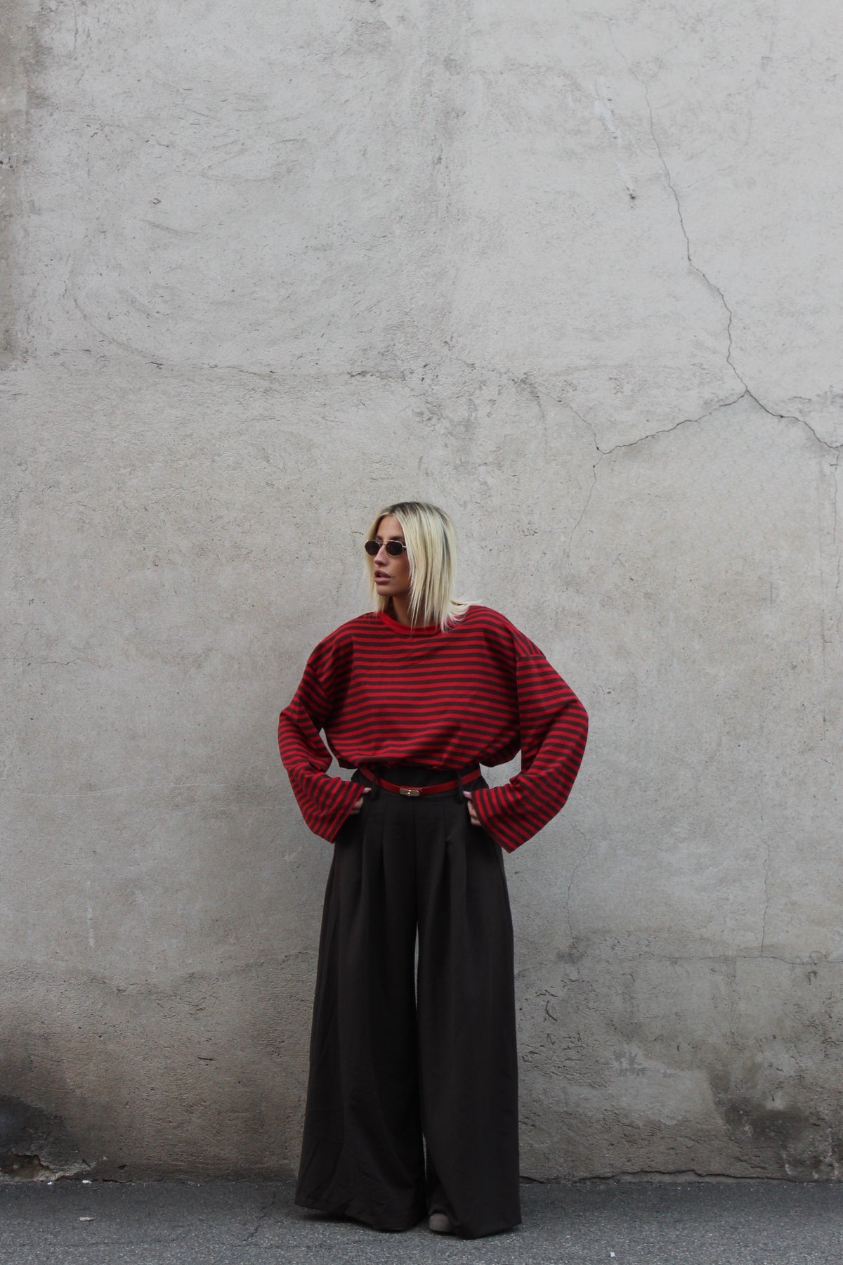Pantalone palazzo cioccolato