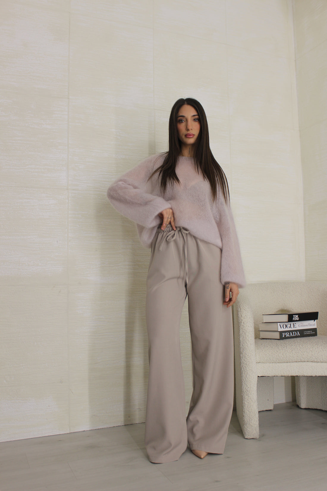 Pantalone essential tortora