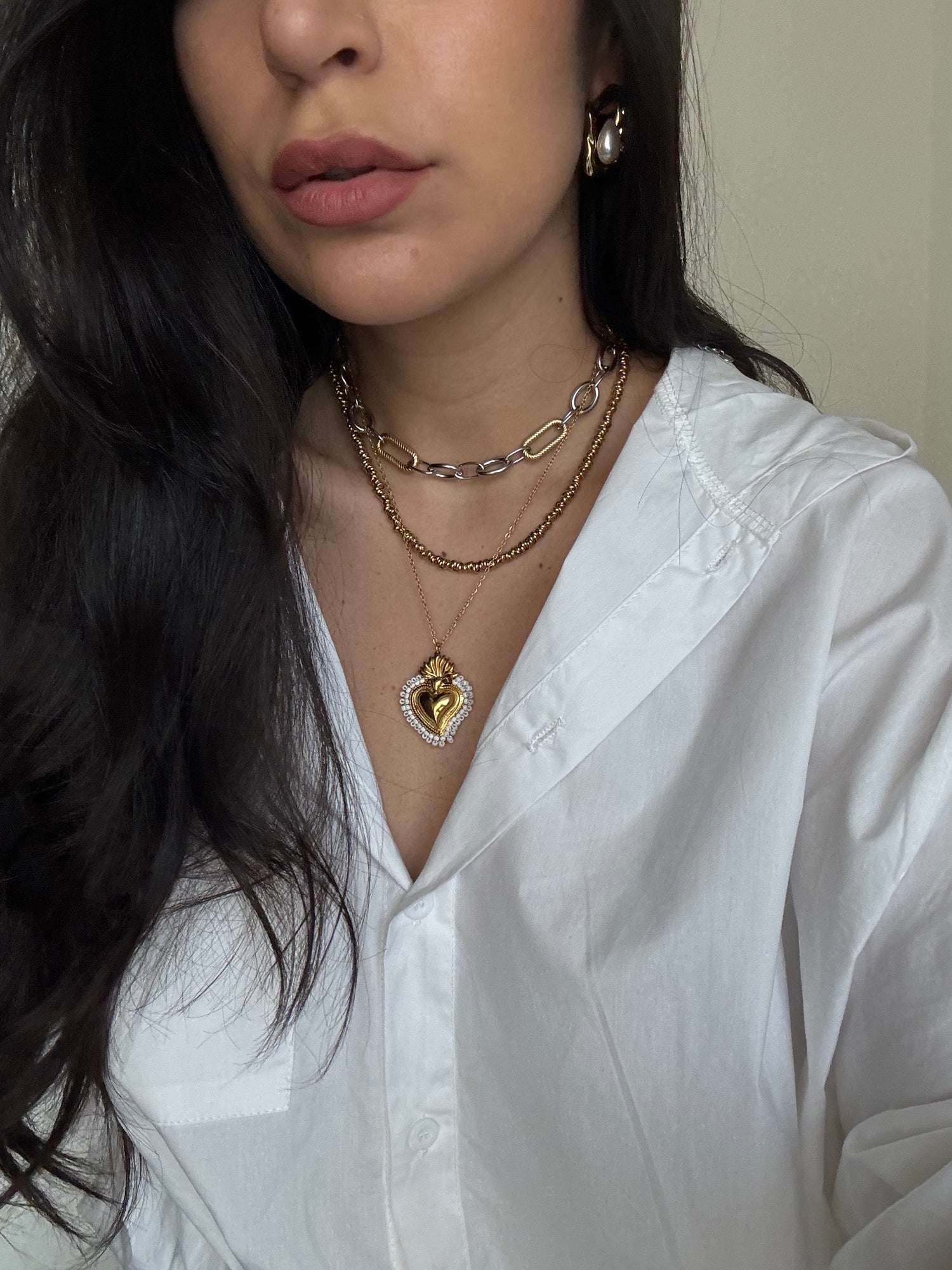 Collana cuore sacro colorato