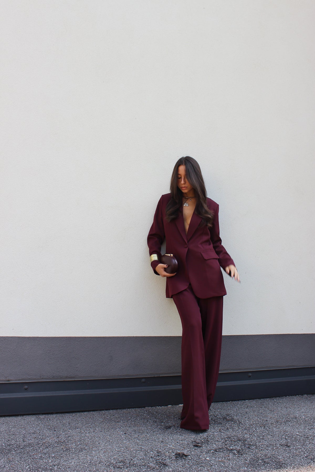 Tailleur valerie bordeaux