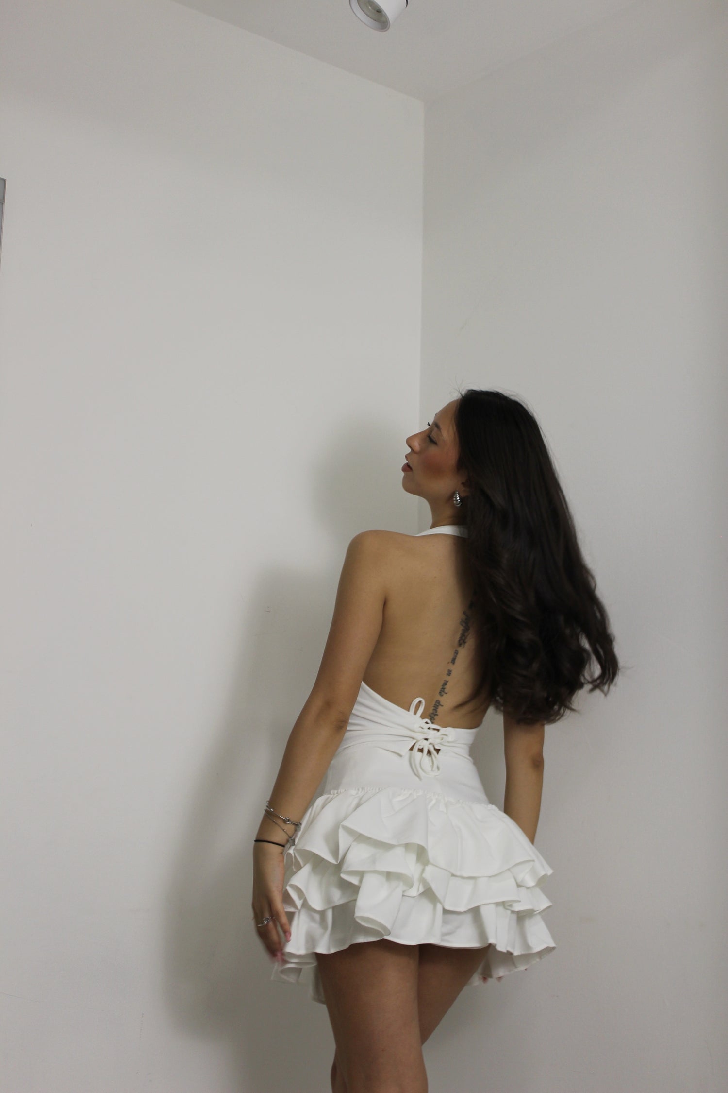 Minigonna Balze Bianco