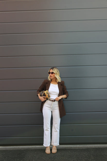 Jeans Mom fit Bianco