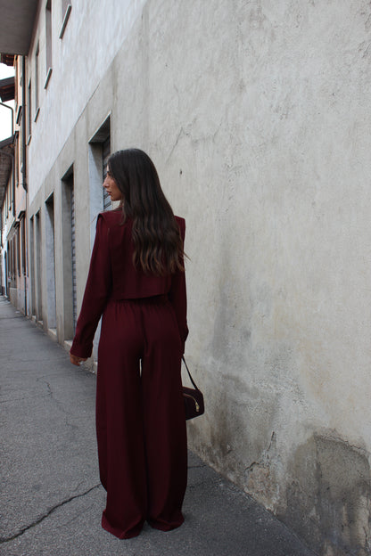 Coordinato Crop Bordeaux