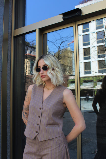 Coordinato Gilet Gessato