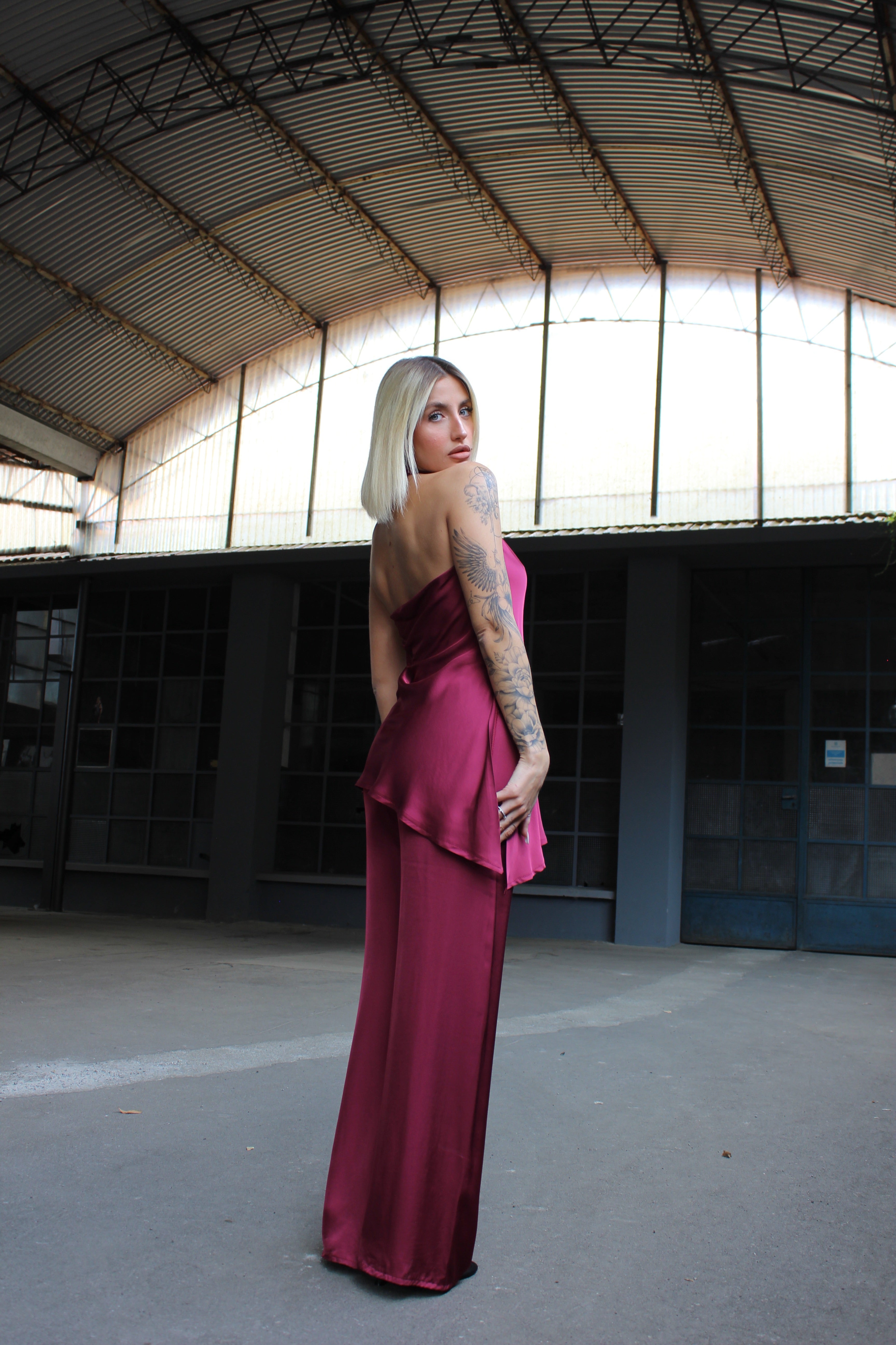 Coordinato caroline bordeaux