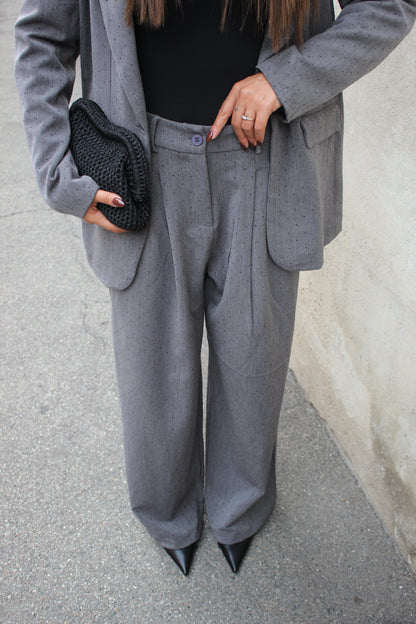 Completo Microstrass Grigio