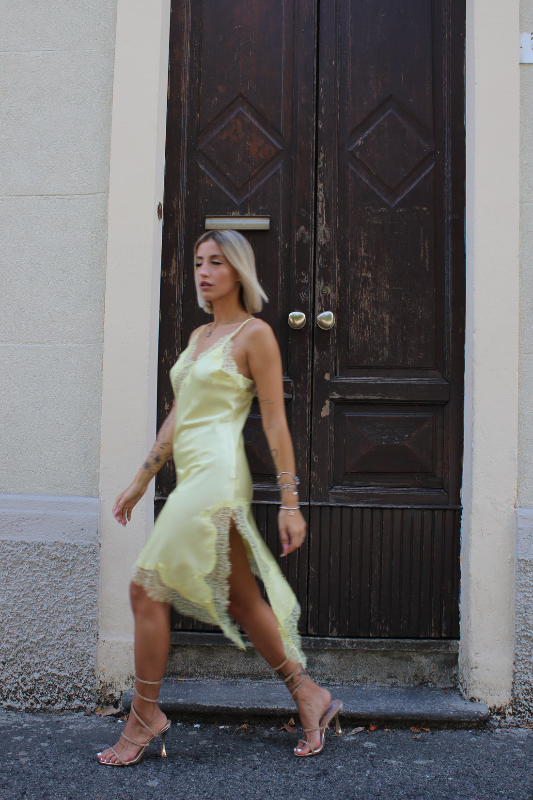 Lingerie dress giallo