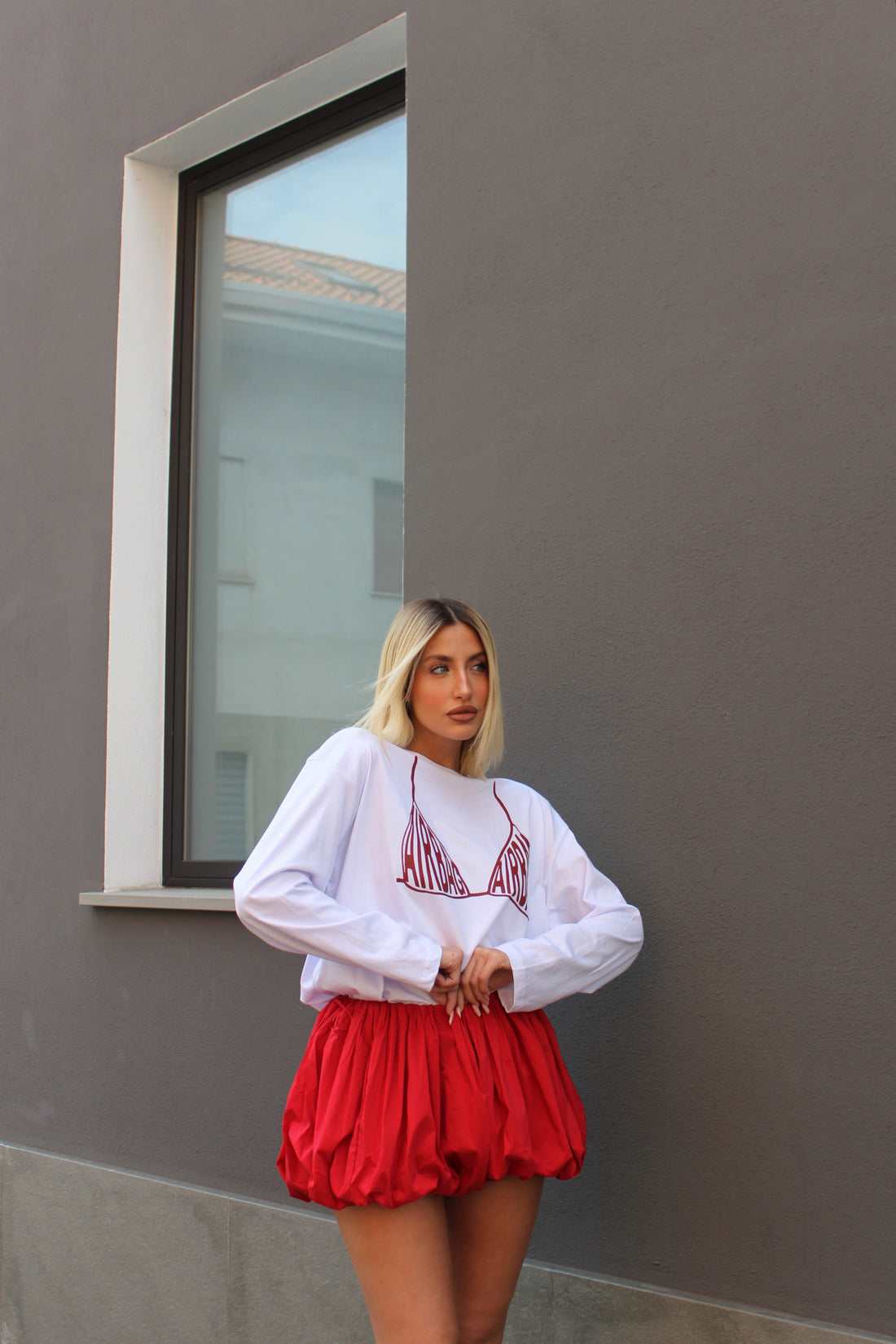 Minigonna ballon Rosso