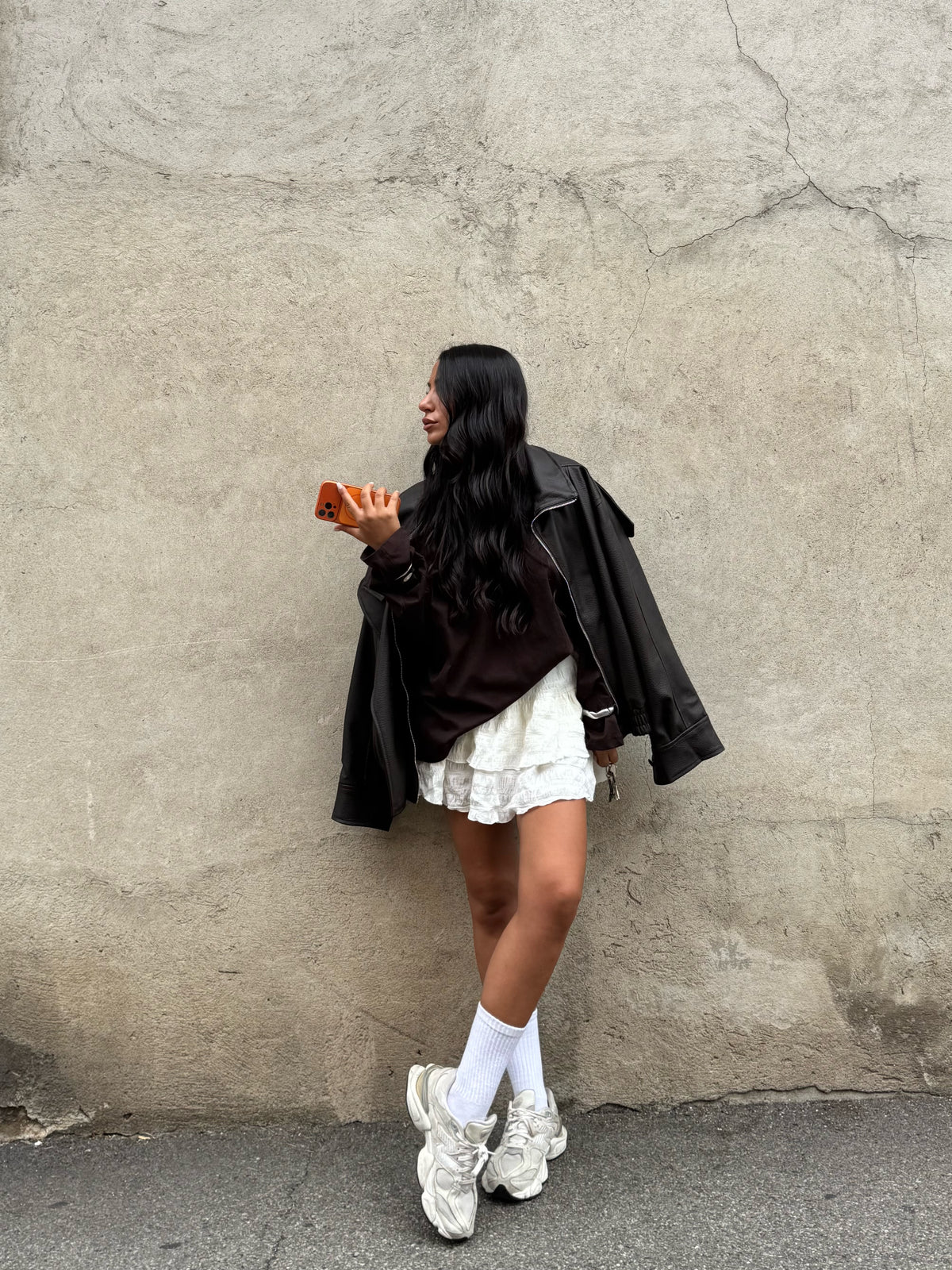 Bomber Ecopelle  marrone
