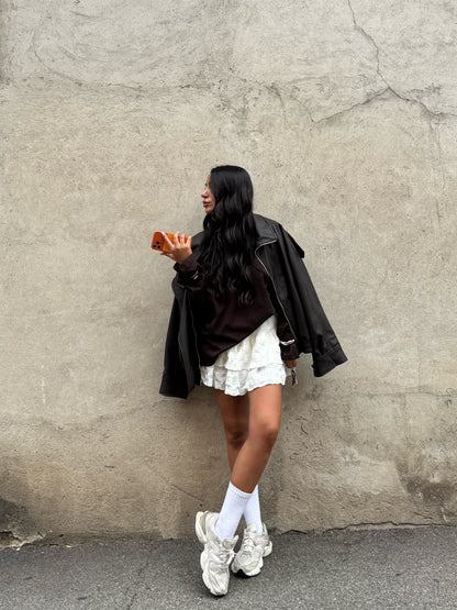 Bomber Ecopelle  marrone