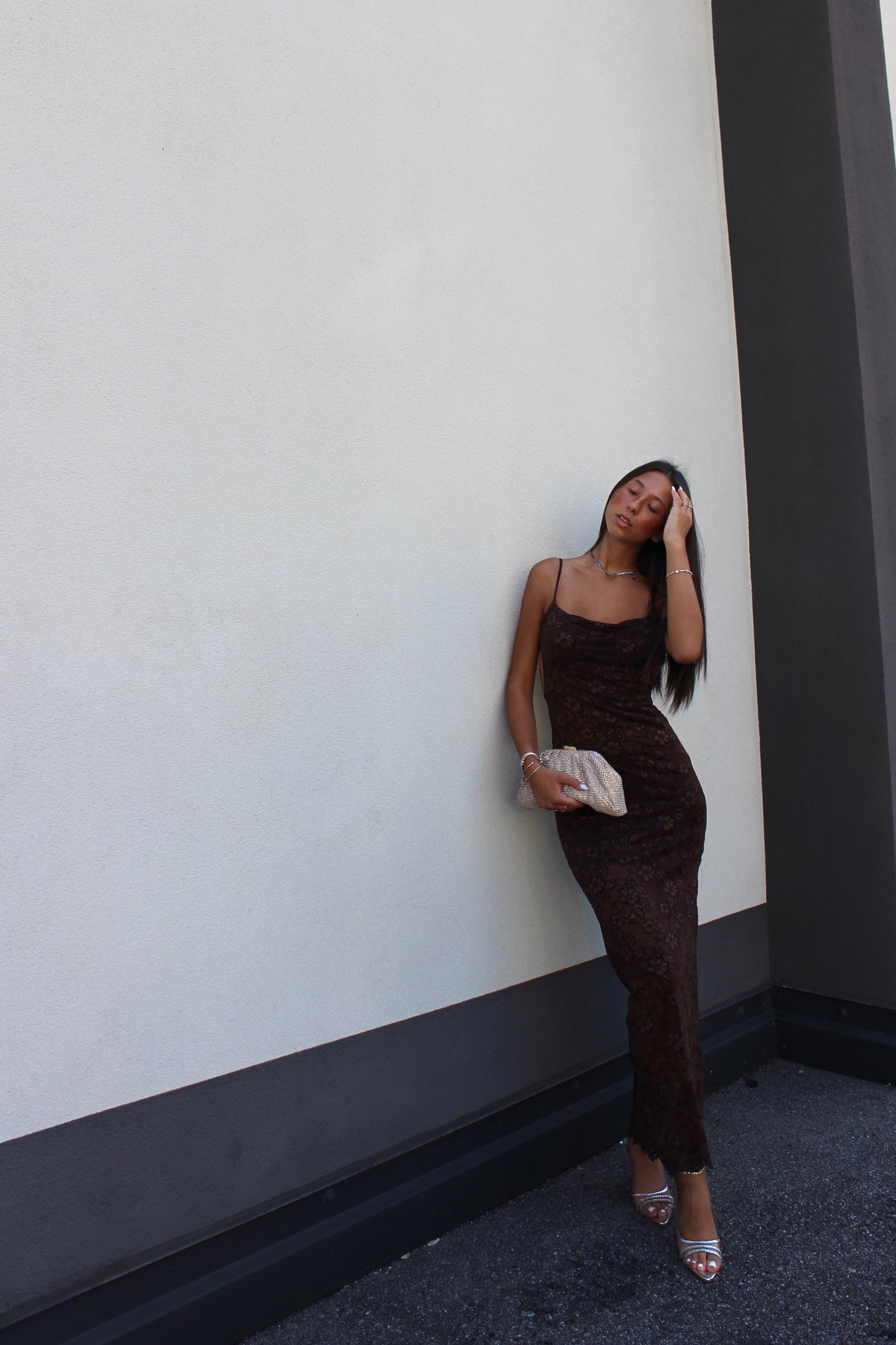Abito lace cioccolato