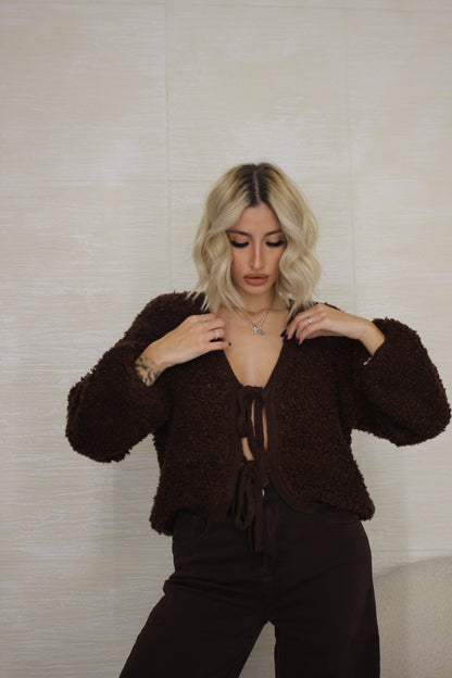 Cardigan Bouclè Cioccolato