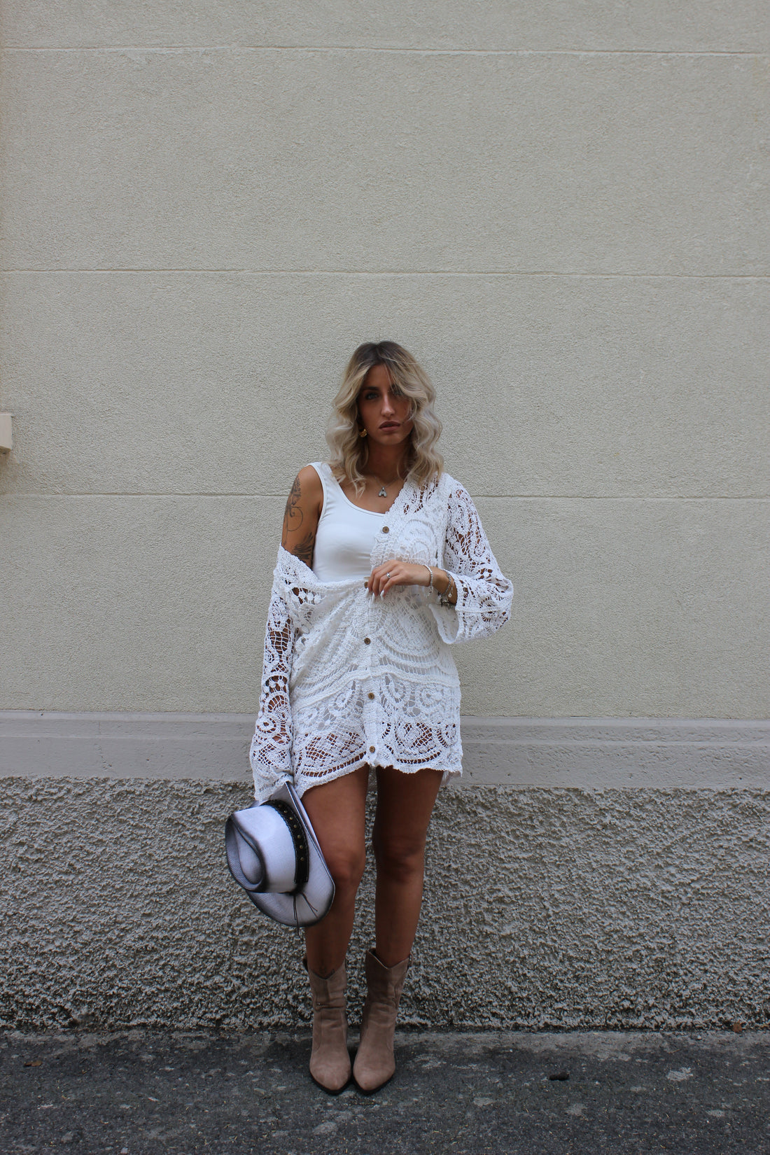 Abito Crochet Bianco