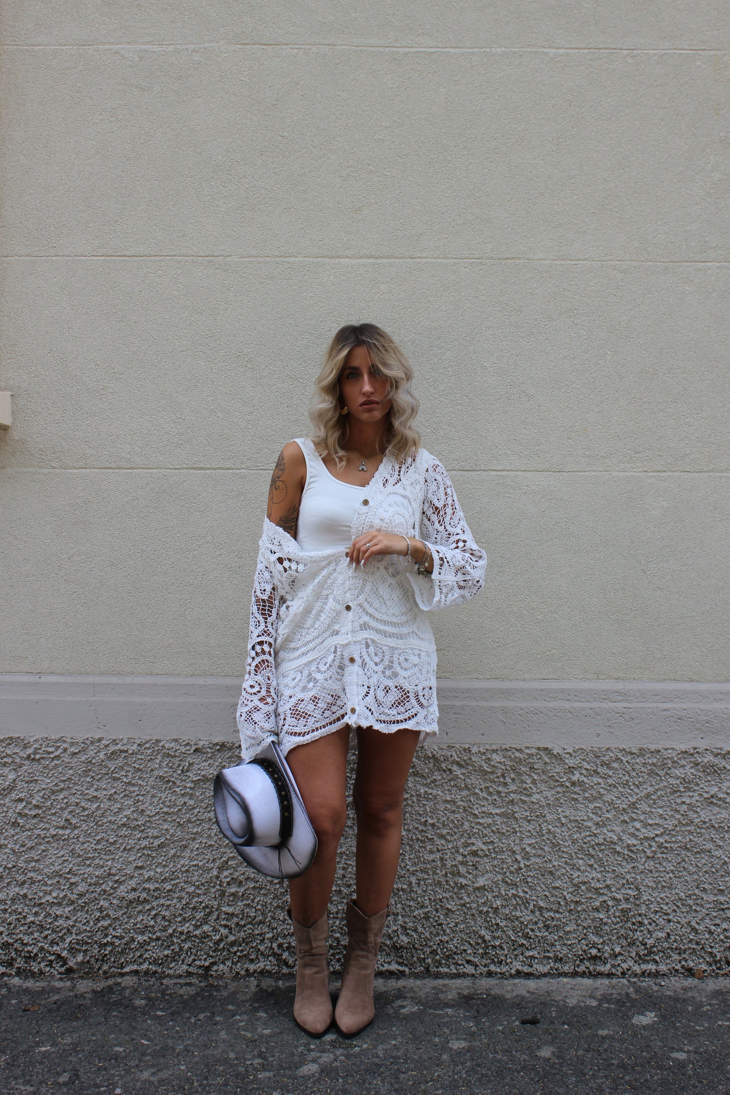 Abito Crochet Bianco