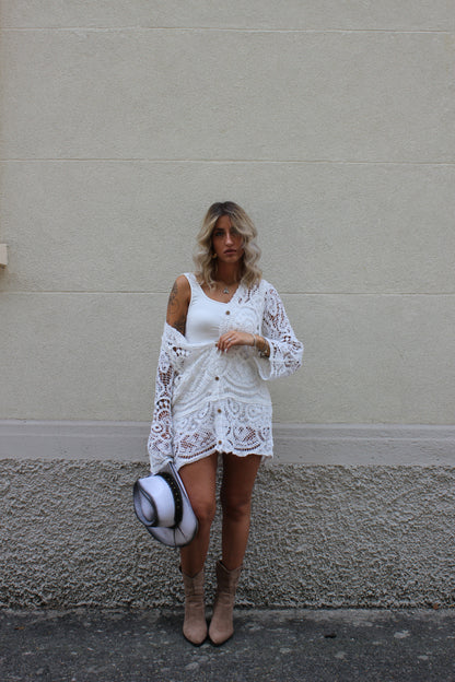 Abito Crochet Bianco