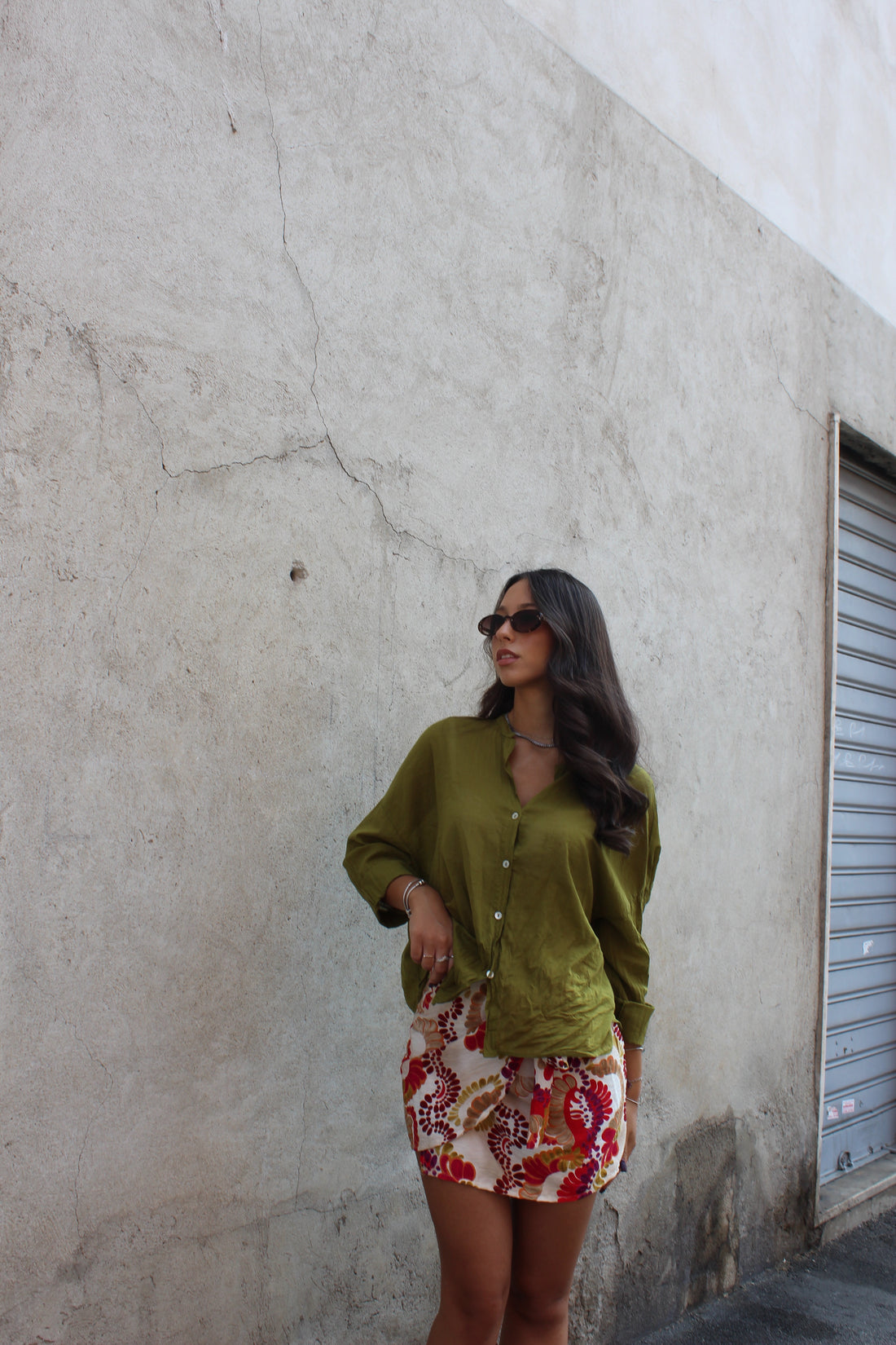 Camicia 100% cotone pistacchio
