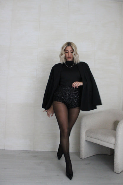 Shorts paillettes cioccolato