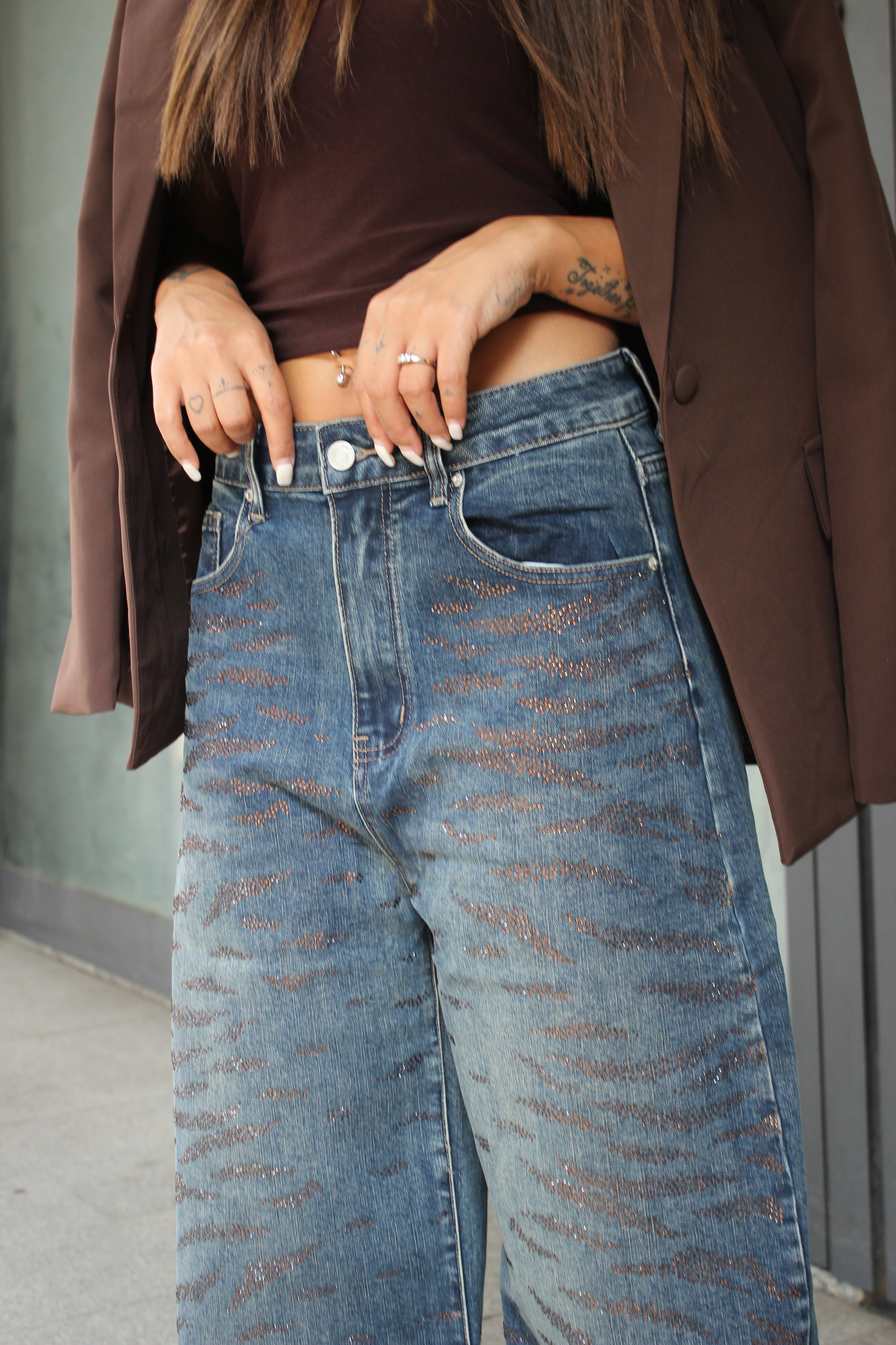 Jeans Luxury Zebrato