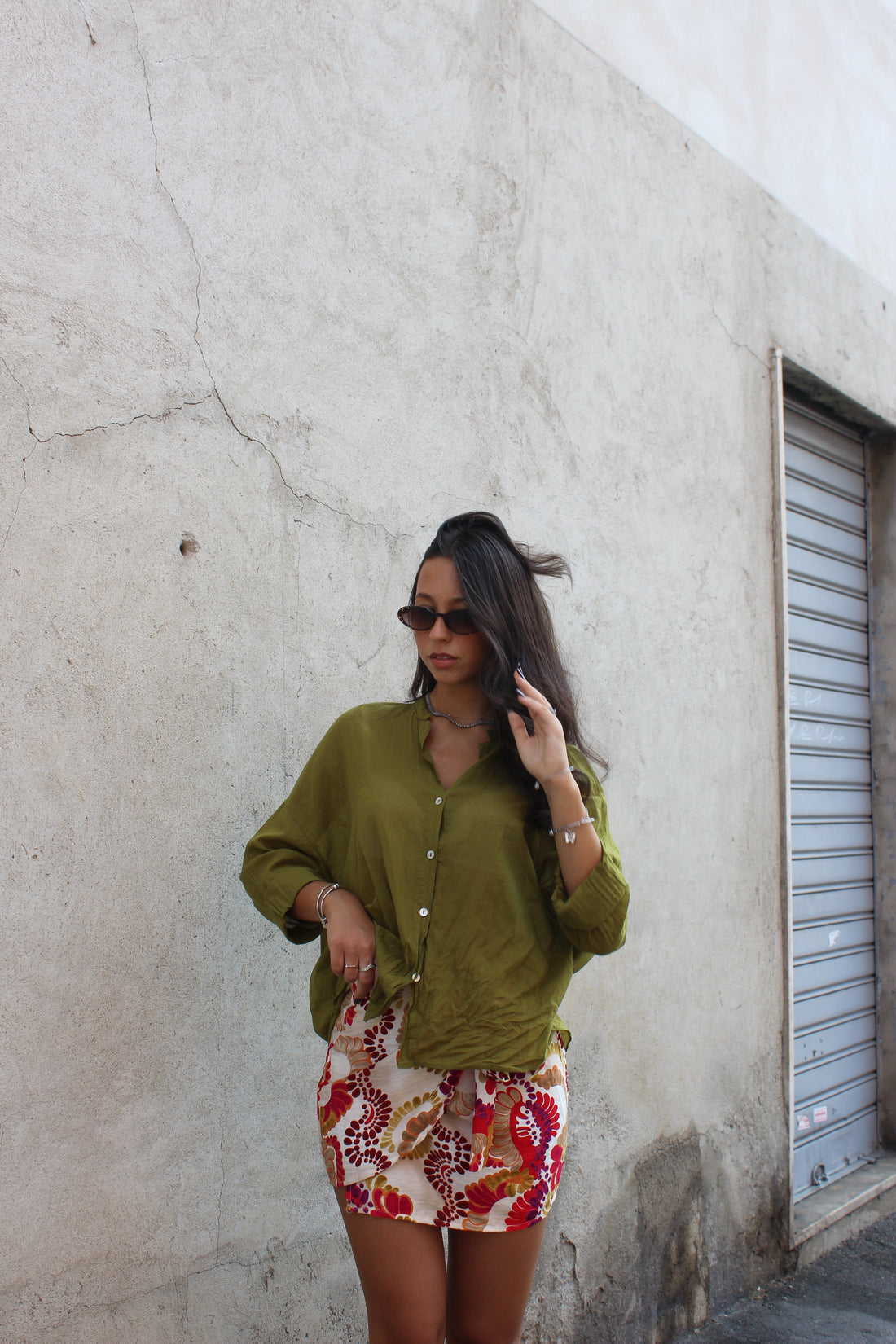 Camicia 100% cotone pistacchio