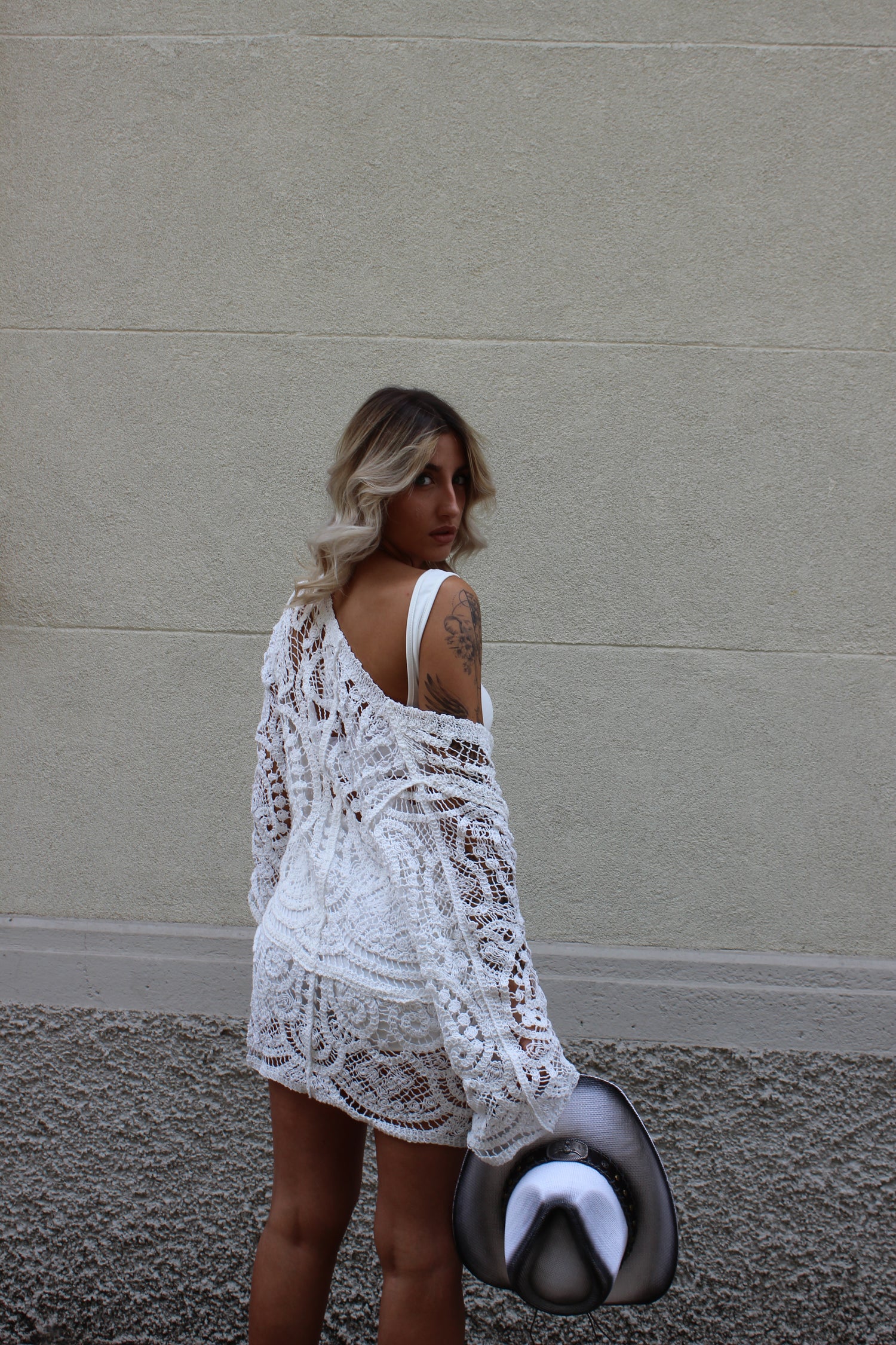 Abito Crochet Bianco