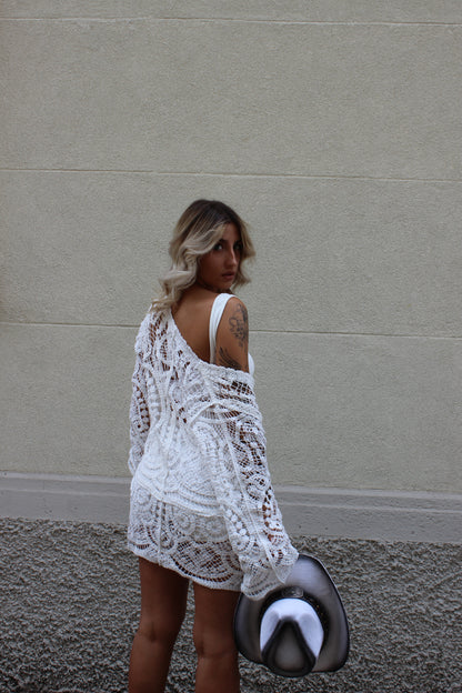 Abito Crochet Bianco