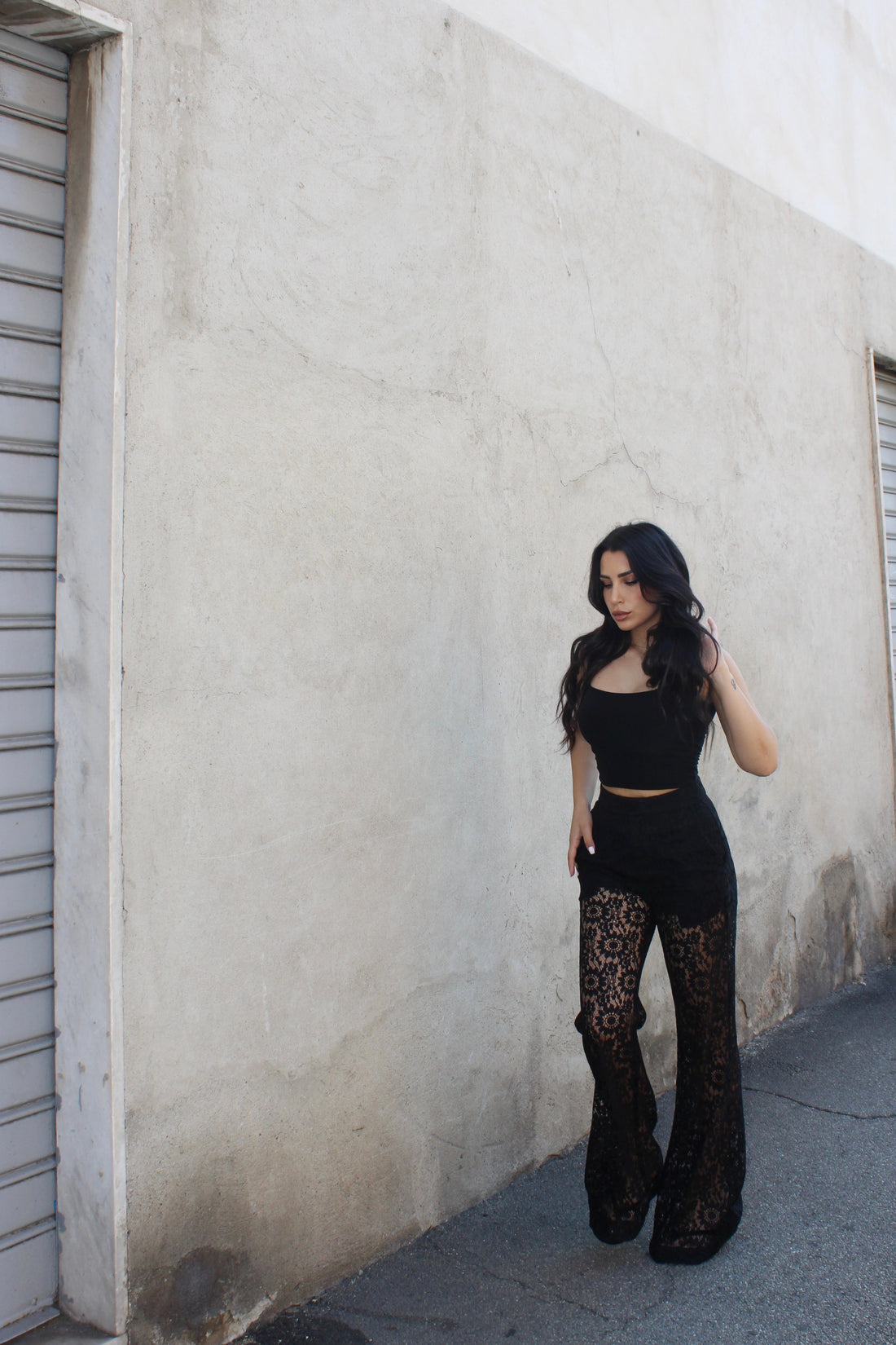 Pantalone in pizzo Lumina nero