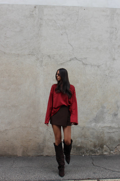 Maglia striped rosso