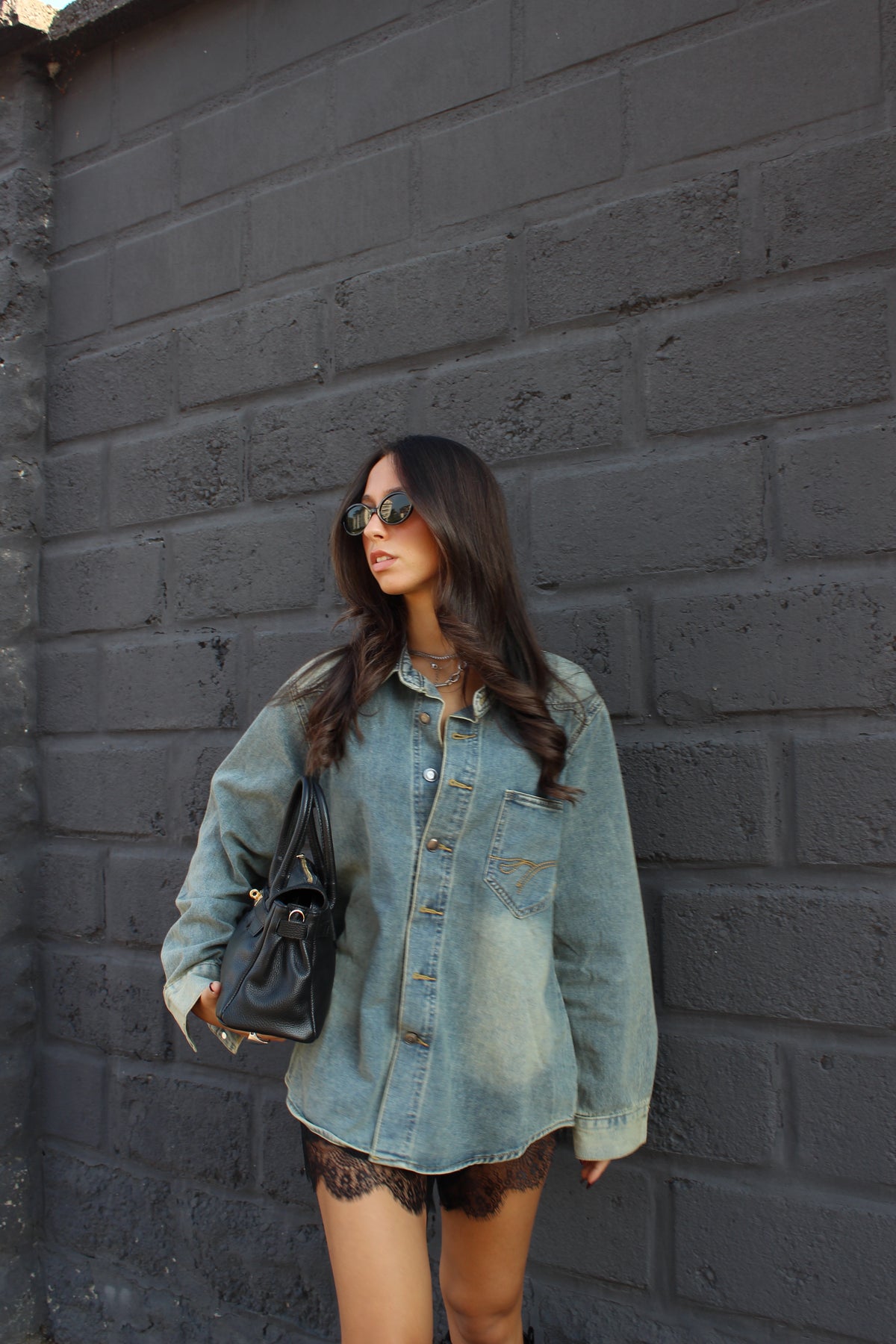 Maxi camicia jeans