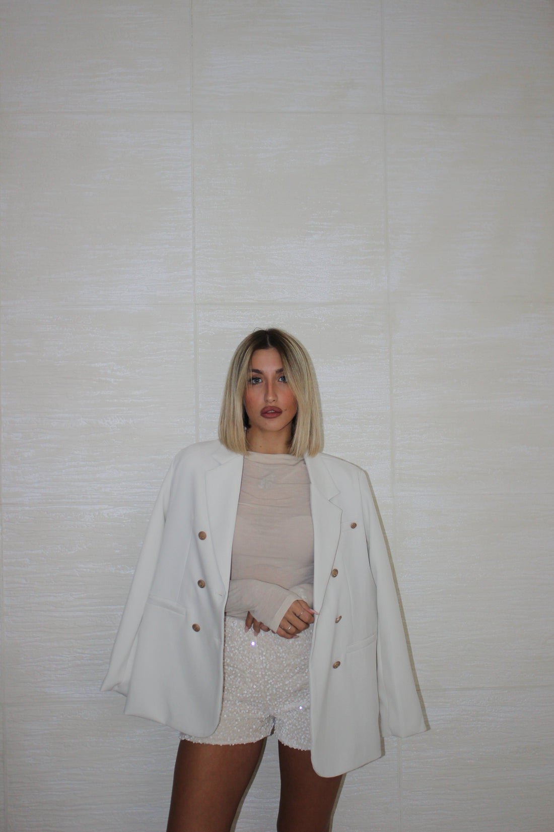 Shorts Paillettes Panna