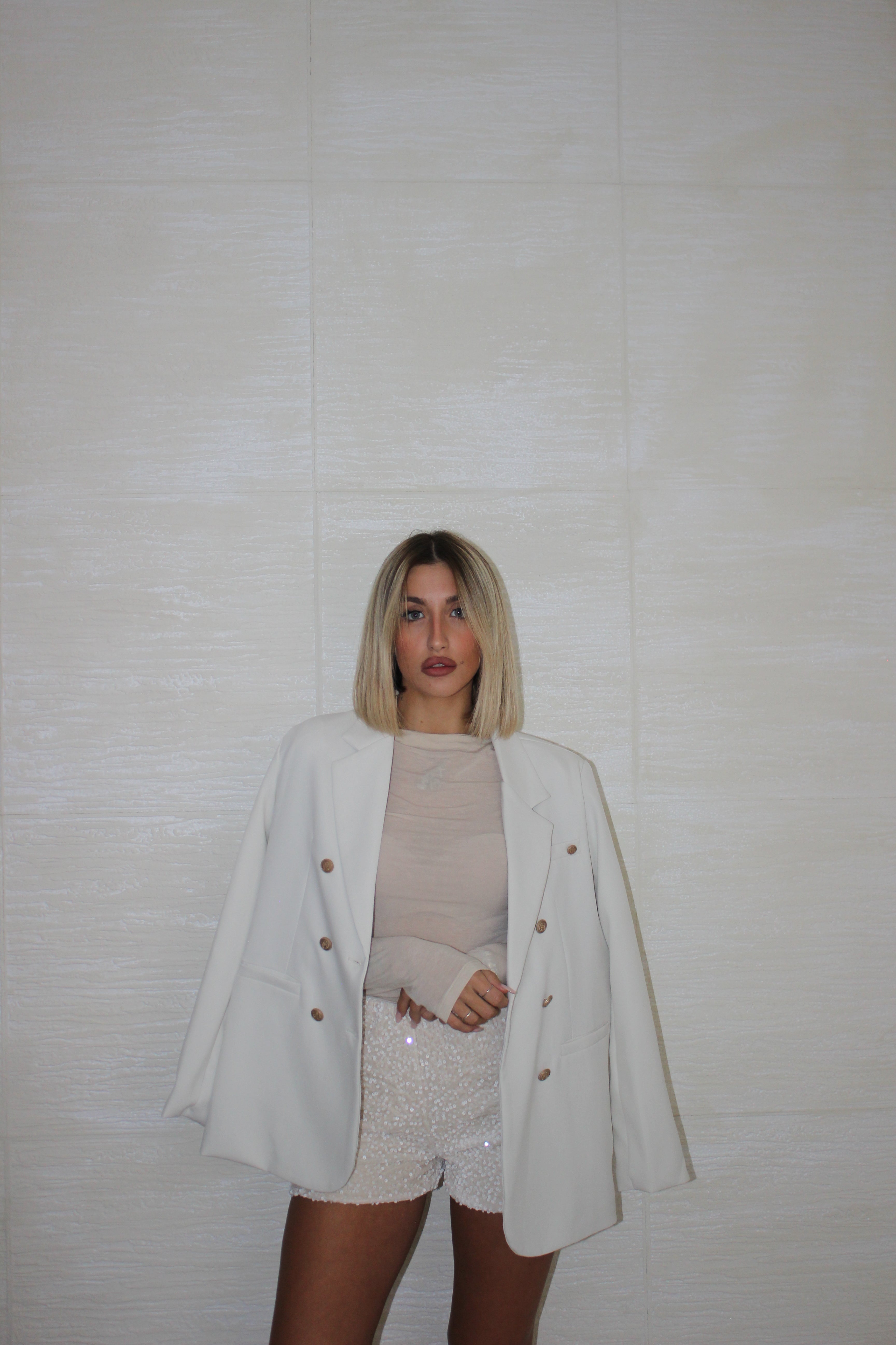 Shorts Paillettes Panna