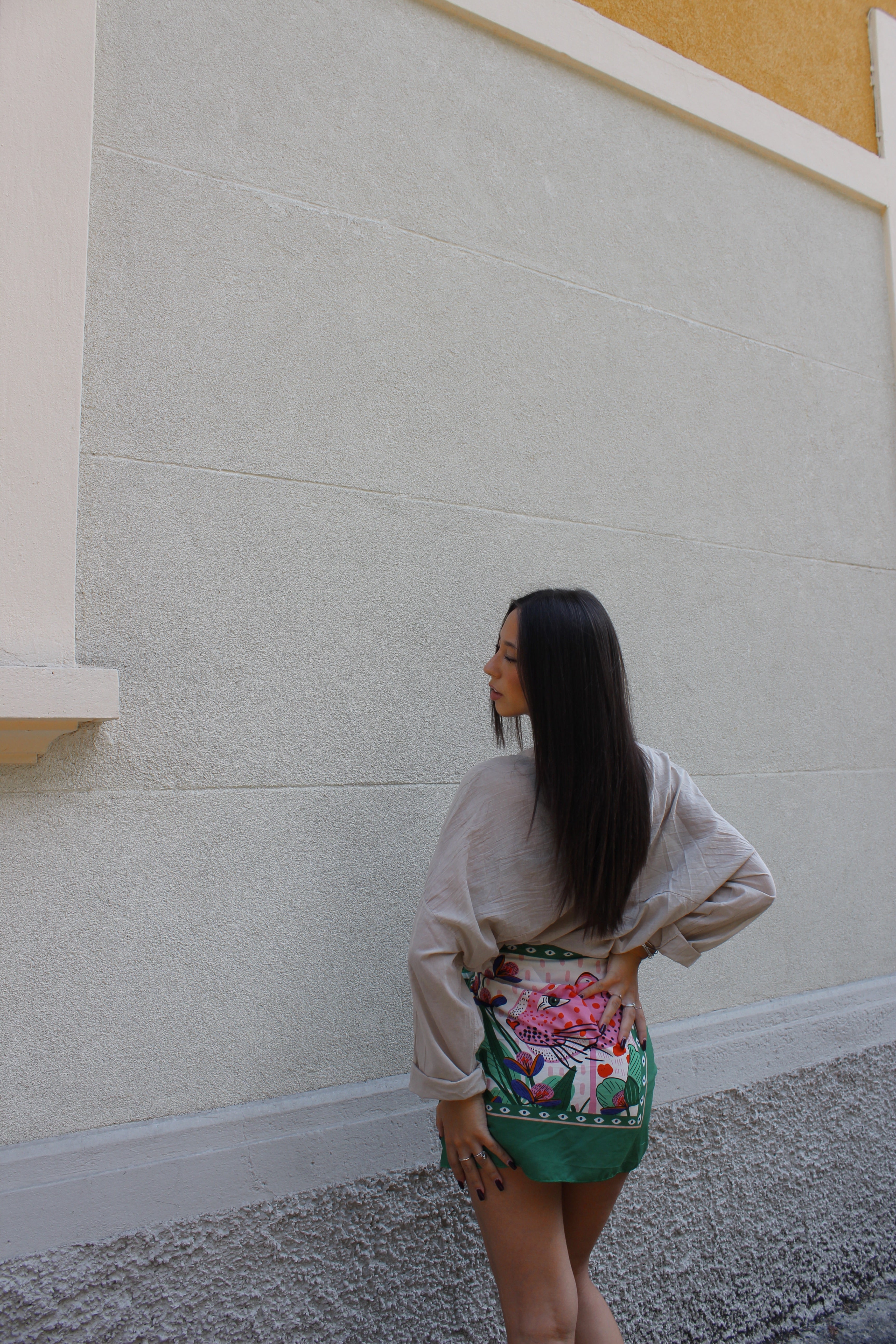 Gonna Pareo leopard verde