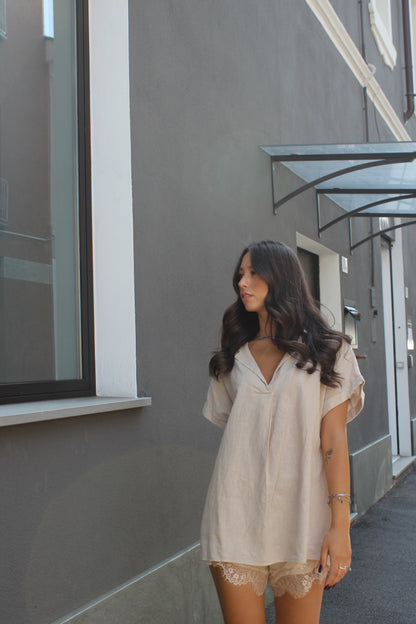 Maxi blusa Beige