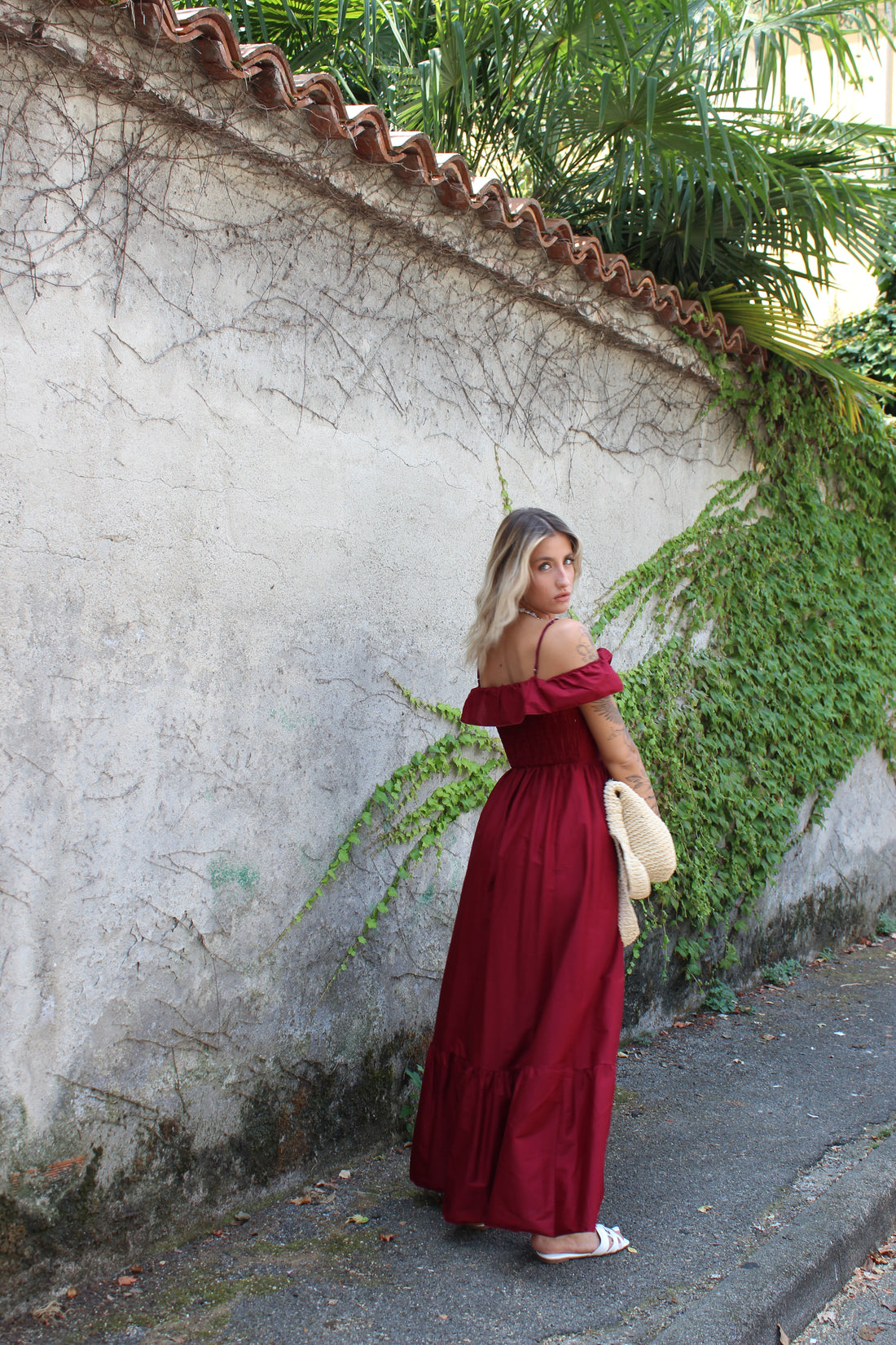 Abito Grace Bordeaux