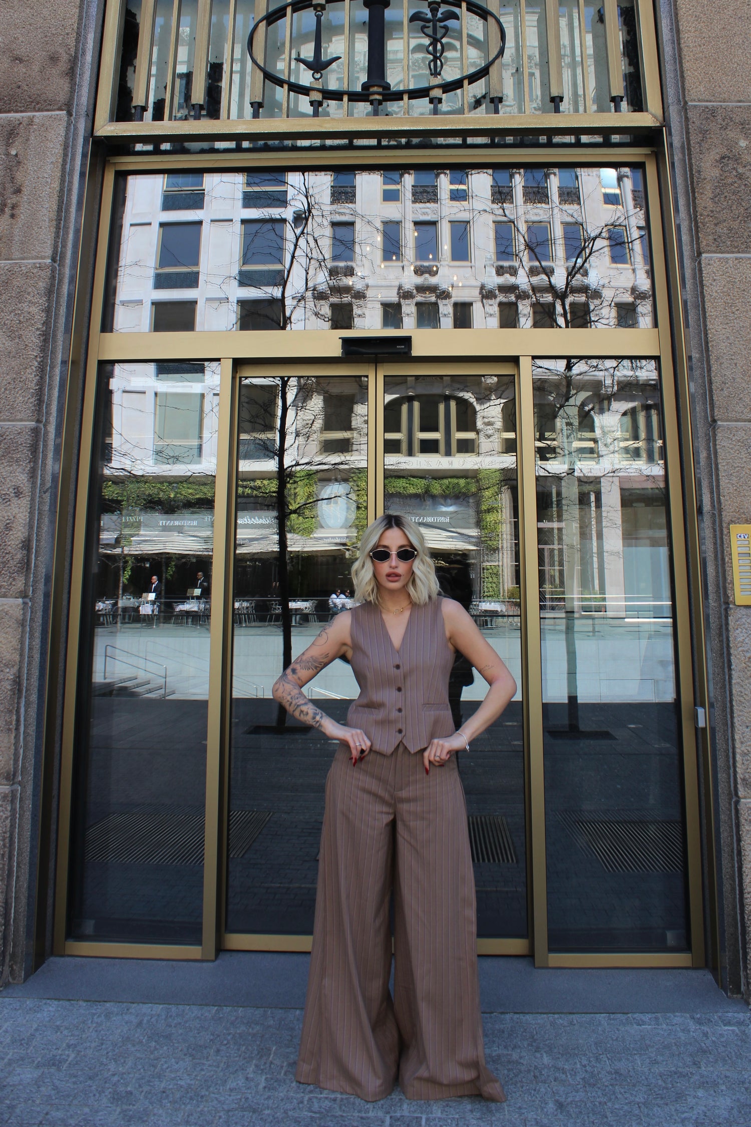 Coordinato Gilet Gessato